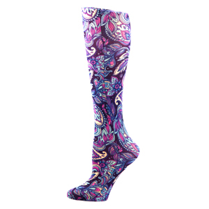 Celeste Stein Womens 15-20 mmHg Compression Sock-Fall Paisley Brown