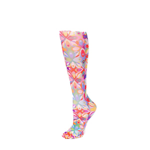 Celeste Stein Womens 15-20 mmHg Compression Sock-Abstract Colors