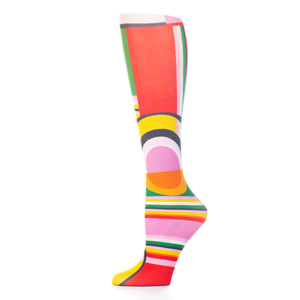Celeste Stein Womens 15-20 mmHg Compression Sock-Art Deco