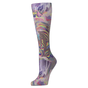 Celeste Stein Womens 15-20 mmHg Compression Sock-Purple Oilescent