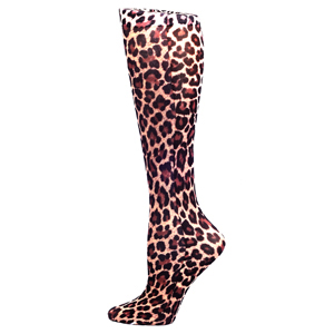 Celeste Stein Womens 15-20 mmHg Compression Sock-Hairy Leopard