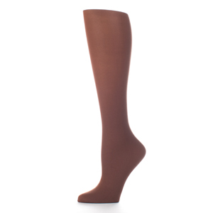Celeste Stein Womens 15-20 mmHg Compression Sock-Regular-Brown Solid