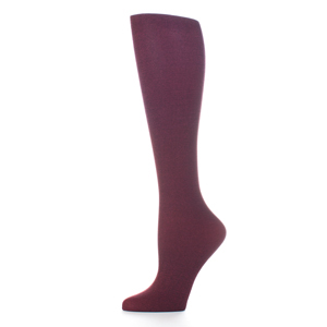 Celeste Stein Womens 15-20 mmHg Compression Sock-Regular-Purple Solid