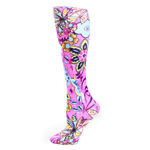 Celeste Stein Womens 20-30 mmHg Compression Sock-Pink Delany
