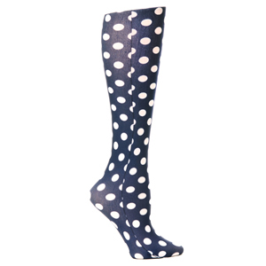 Celeste Stein Womens 20-30 mmHg Compression Sock-Regular-Navy Reverse