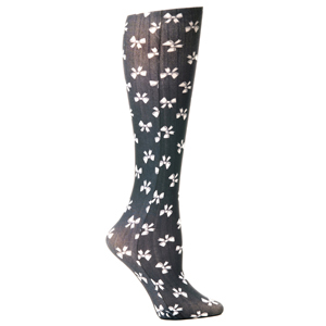 Celeste Stein Womens 20-30 mmHg Compression Sock-Regular-Bows