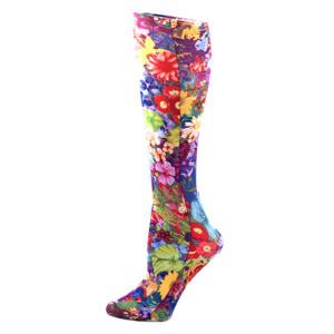 Celeste Stein Womens 20-30 mmHg Compression Sock-Bouquet