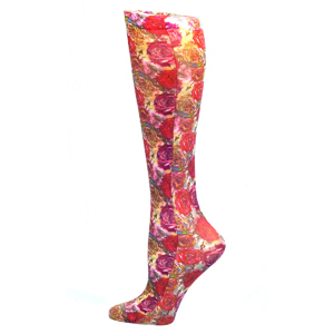 Celeste Stein Womens 20-30 mmHg Compression Sock-Regular-Roses