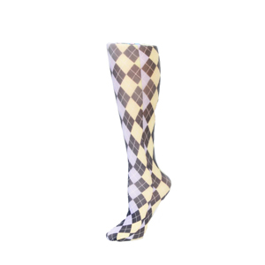 Celeste Stein Womens 20-30 mmHg Compression Sock-Pastel Abstract
