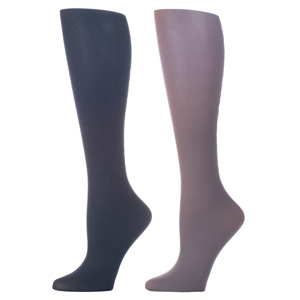 Celeste Stein Womens 20-30 mmHg Compression Sock-Navy Black (2 Pack)
