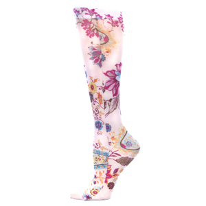 Celeste Stein Womens 8-15 mmHg Compression Sock-Queen-Tropical Paisley