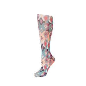 Celeste Stein Womens 15-20 mmHg Compression Sock-Queen-Abstract Argyle