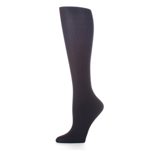 Celeste Stein Womens 15-20 mmHg Compression Sock-Queen-Black Solid