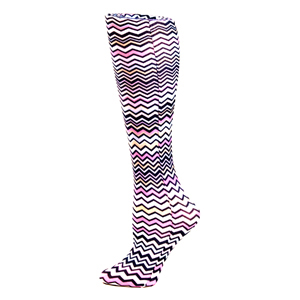 Celeste Stein Womens Compression Sock-Pastel ZigZag