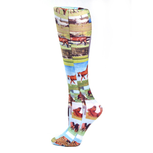 Celeste Stein Womens Compression Sock-Horse Collage
