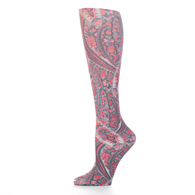 Celeste Stein Womens Compression Sock-Mauve Paisley