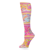 Celeste Stein Womens Compression Sock-Bright Paisley