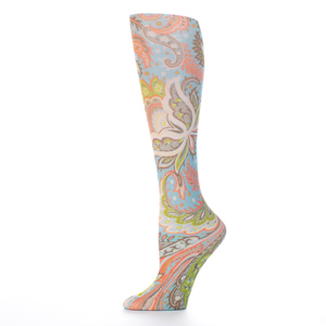 Celeste Stein Womens Compression Sock-Turquoise Calypso