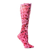 Celeste Stein Womens Compression Sock-Sweetheart Roses