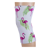 Celeste Stein Womens Light/Moderate Knee Support-White Flamingos
