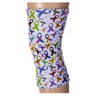 Celeste Stein Womens Light/Moderate Knee Support-White Multi Ribbons