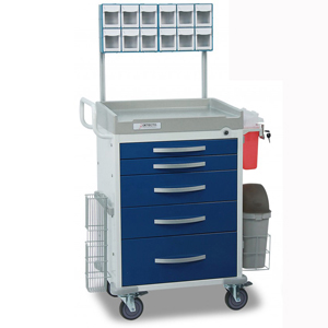 Detecto Rescue Anesthesiology Medical Carts-Blue