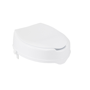 Drive Medical 12065 Raised Toilet Seat w/ Lock and Lid-Standard-4"
