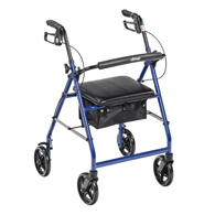 Drive Medical Aluminum Rollator w/ Fold Up & Removable Back Support