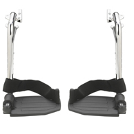 Drive STDSF-TF Chrome Swing Away Footrests w/ Aluminum Footplates