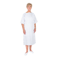 Essential Medical Supply C3023 Deluxe Patient Gown-Print on White