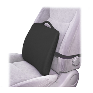 Essential Medical F1413BK Lumbar Cushion w/ Elastic Strap-Black Cover