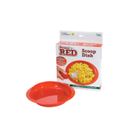 Essential Medical L5032 Power of Red Scoop Dish with Suction Bottom