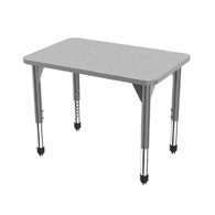 20"x30" Premier Rectangle Desk-Gray Neubla Top w/ Gray Edges & Adjustable Legs