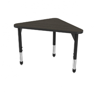 30"x41" Premier Triangle Desk-Asian Night Top w/ Gray Edges & Adjustable Legs
