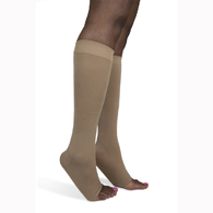 SIGVARIS 841C 15-20 mmHg Soft Opaque Knee High-Open Toe