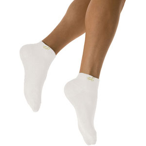 Solidea 0442A5 Active Power Unisex Athletic Ankle Socks-Med-White