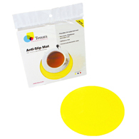 Tenura 753721403 Silicone Non-Slip Round Coaster-Yellow-5.5" Diameter